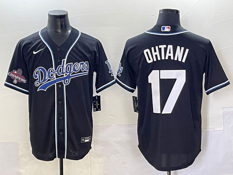 Men 2025 Los Angeles Dodgers #17 Ohtani Black Three generations Fashion Nike MLB Jersey style 70419->los angeles dodgers->MLB Jersey